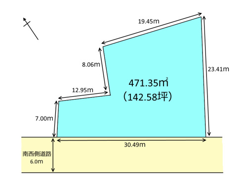 西宮市山口町上山口4丁目 売り土地の詳細ページ 南西角地 土地100坪以上 建築条件なし 高台に立地 眺望良好 いえとちネット 土地情報のヤマト住建