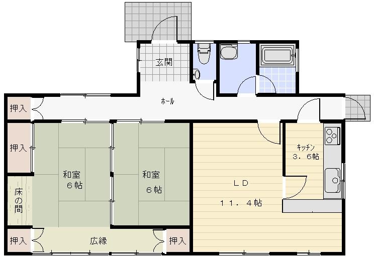 津市栗真町屋町の一戸建て【間取り】