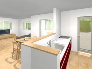 清須市土田小中畑【完成予想図】キッチン