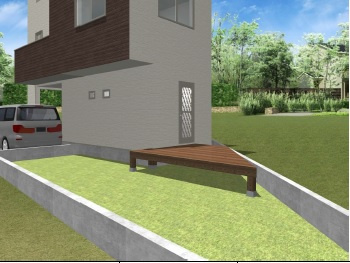 清須市土田小中畑【完成予想図】完成予想図　庭