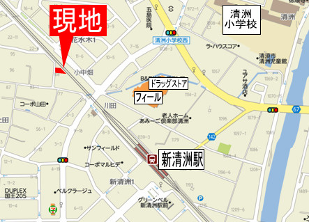 清須市土田小中畑【地図】土田は清須市内で人気の高い地域です。