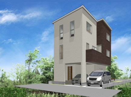 清須市土田小中畑【外観パース】完成予想図　外観