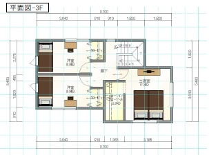 清須市土田小中畑3階平面図