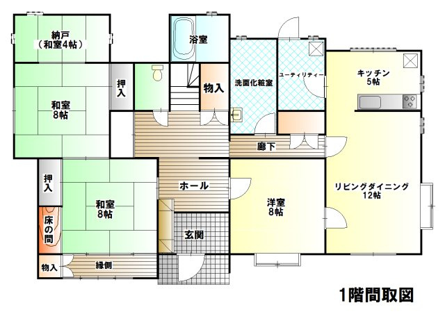 佐野市赤見町【間取り】1階間取り図