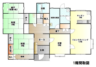 佐野市赤見町【間取り】1階間取り図