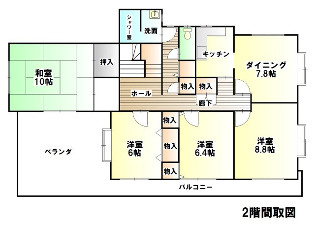 佐野市赤見町【間取り】2階間取り図