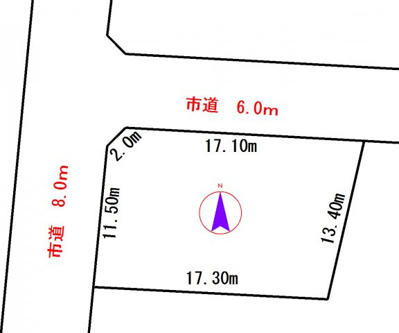 小樽市奥沢４丁目の売地【間取り】232.00㎡　70.18坪