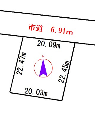 小樽市長橋５丁目の売地【間取り】