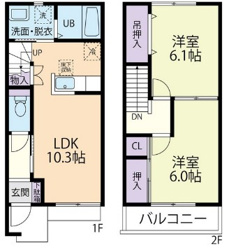 神栖市メゾネット築浅♪　　神栖市エリア　の画像