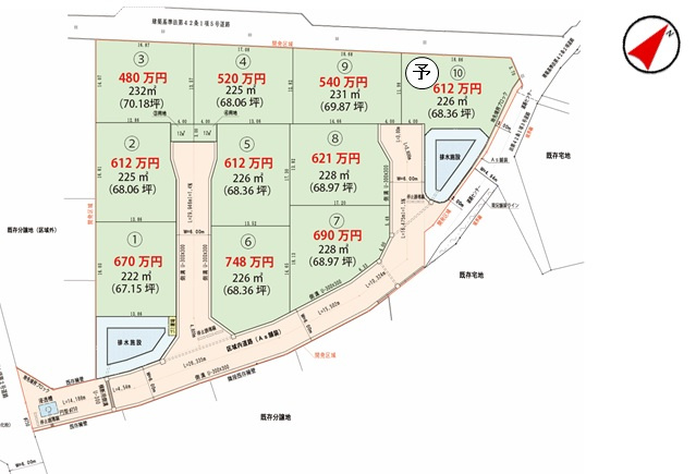 若松町出逢いの街Ⅰ【区画図】