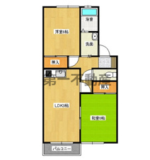 西脇市黒田庄町黒田のアパート【間取り】