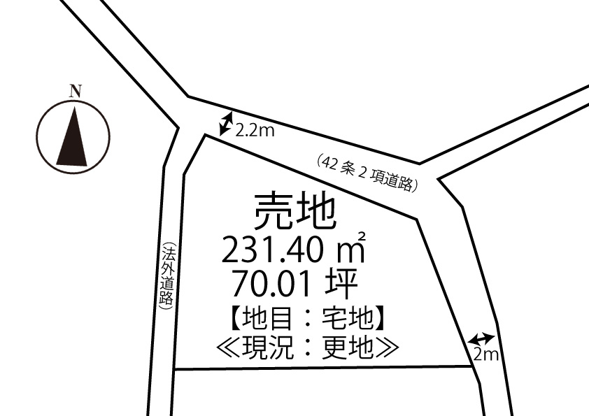 坂出市川津町の売地【間取り】