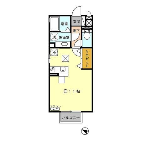 北本市西高尾１丁目のアパート【間取り】