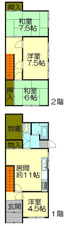 小樽市末広町の中古一戸建【間取り】４ＬＤＫ