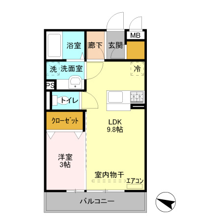 行田市門井町２丁目のアパート【間取り】