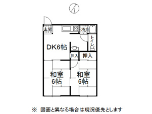 岡谷市本町３丁目のアパート【間取り】