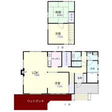 八幡平市松尾寄木中古住宅【間取り】