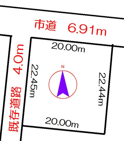 小樽市長橋５丁目の売地【間取り】