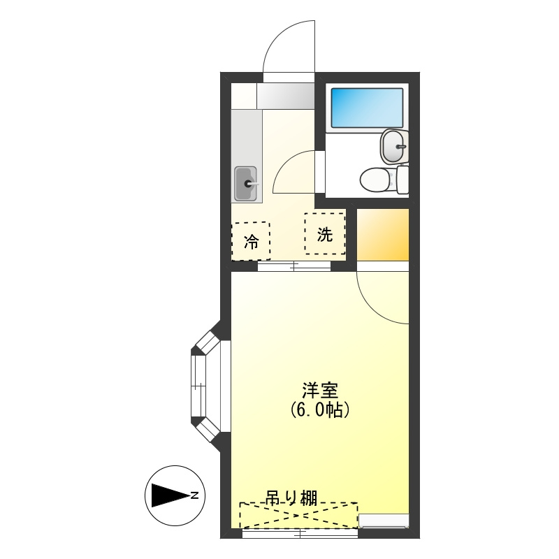 コンパクトだけど機能的な一部屋。