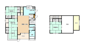 那須町湯本1050万円の中古住宅【間取り】