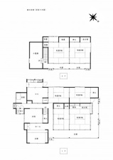 鳥取市東今在家古民家【間取り】