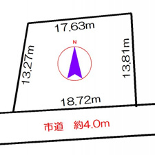 小樽市稲穂５丁目の売地【間取り】186.44平米　56.39坪