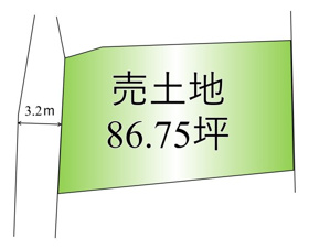 甲府市大手3丁目　売地【間取り】