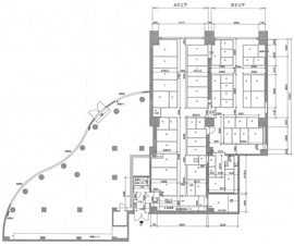 収益物件 トランクルール＆店舗【間取り】右がレンタル収納部、左が店舗部