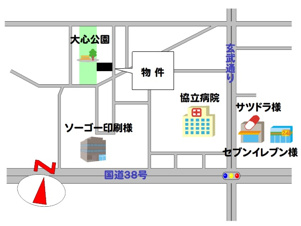 帯広市西16条北1【地図】