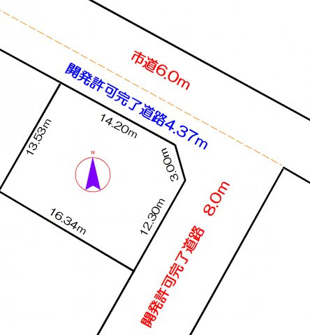小樽市天神１丁目の売地【間取り】