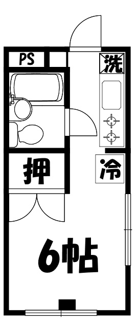 甲府市宝２丁目のアパート【間取り】