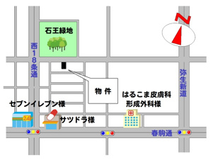 帯広市西１８条南４②【地図】