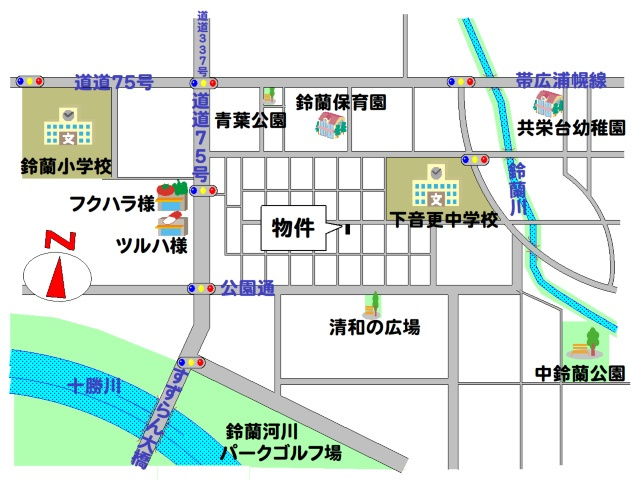 音更町中鈴蘭南３丁目【地図】