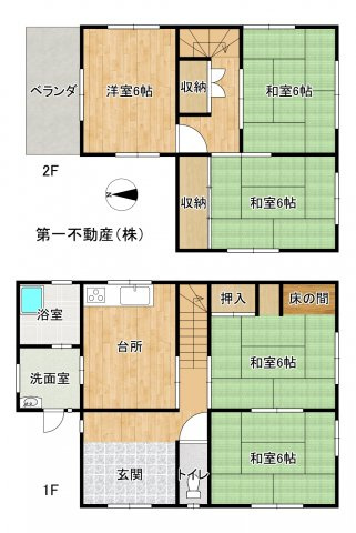 西脇市野村町の中古一戸建【間取り】