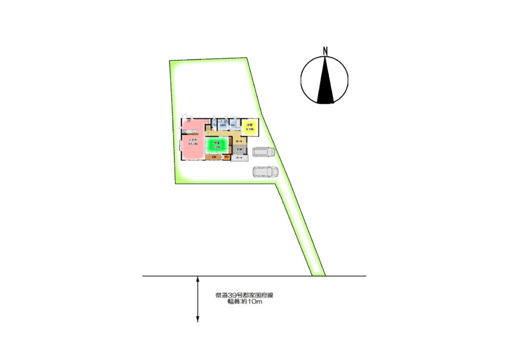 八頭郡八頭町稲荷中古戸建て【区画図】