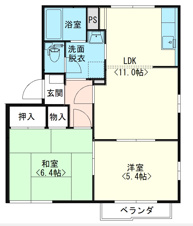 松本市大字里山辺のアパート【間取り】