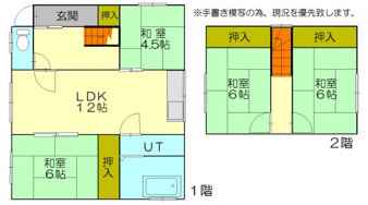 小樽市石山町の中古一戸建【間取り】