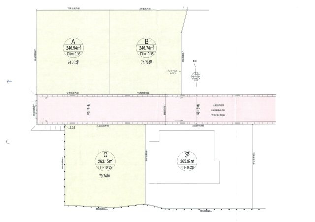 黒木迎畑分譲地(A区画)【区画図】