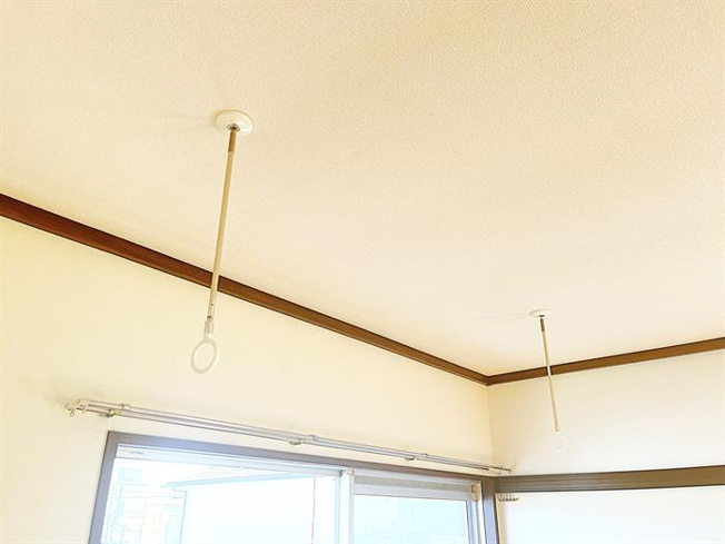 室内物干し付きです。
