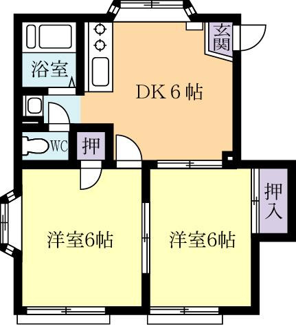 ２部屋洋室！2ＤＫ！