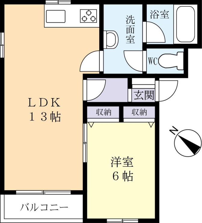 間取、ペット相談可で愛犬・愛猫と暮らせる1LDK