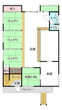 ふじ町2-3店舗付き住宅【間取り】