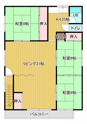ふじ町2-3店舗付き住宅【間取り】
