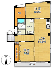 八幡マンション【間取り】