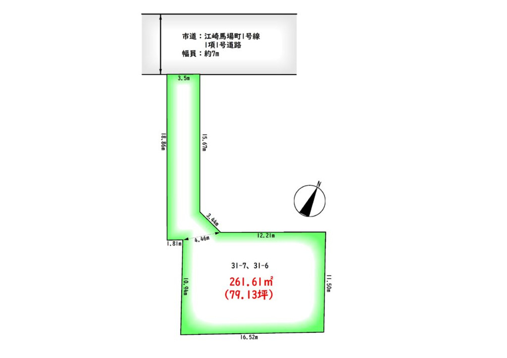 鳥取市馬場町土地【区画図】
