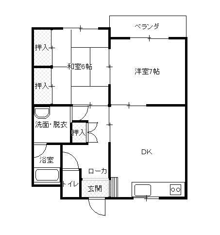 フィオーリ朝日町【間取り】