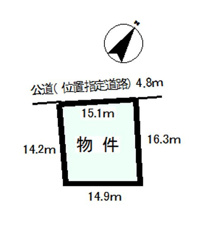 可児市今の売地【間取り】