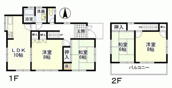 可児郡御嵩町中の中古一戸建【間取り】