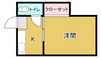 盛岡市鉈屋町のアパート【間取り】