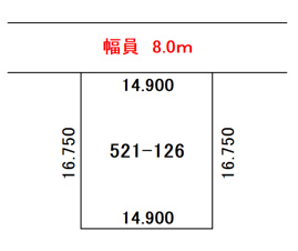 苫小牧市北星町２丁目の売地【間取り】